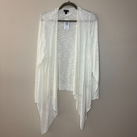Torrid White Long Sleeve Asymmetrical Cardigan - Picture 1 of 3